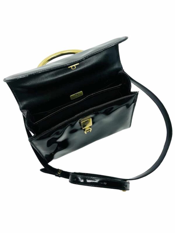 Aigner Umhängetasche Lackleder, schwarz