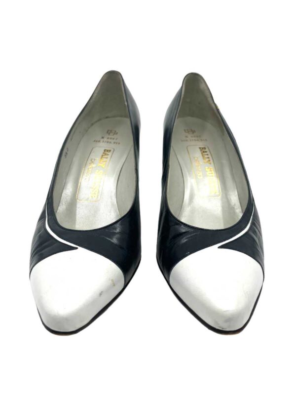 Bally Pumps Leder, blau, weiss