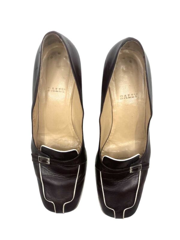 Bally Pumps Leather with Buckle, Brown - Image 4