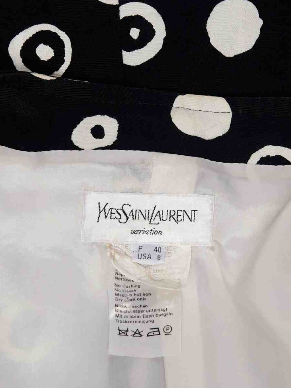 Baumwollbluse Matelassée Yves Saint Laurent, schwarz – Bild 4