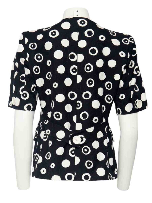 Baumwollbluse Matelassée Yves Saint Laurent, schwarz – Bild 3