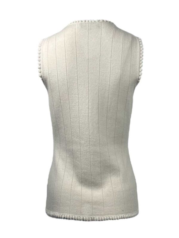 Cashmere Lovers Feinstrick Pullunder, grège – Bild 2