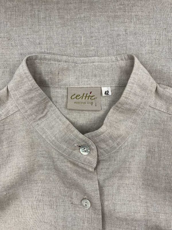 Celtic shirt linen cotton, greige - Image 4
