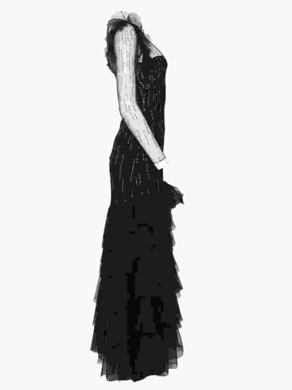 Couture Kleid Loris Azzaro Paris, schwarz – Bild 2