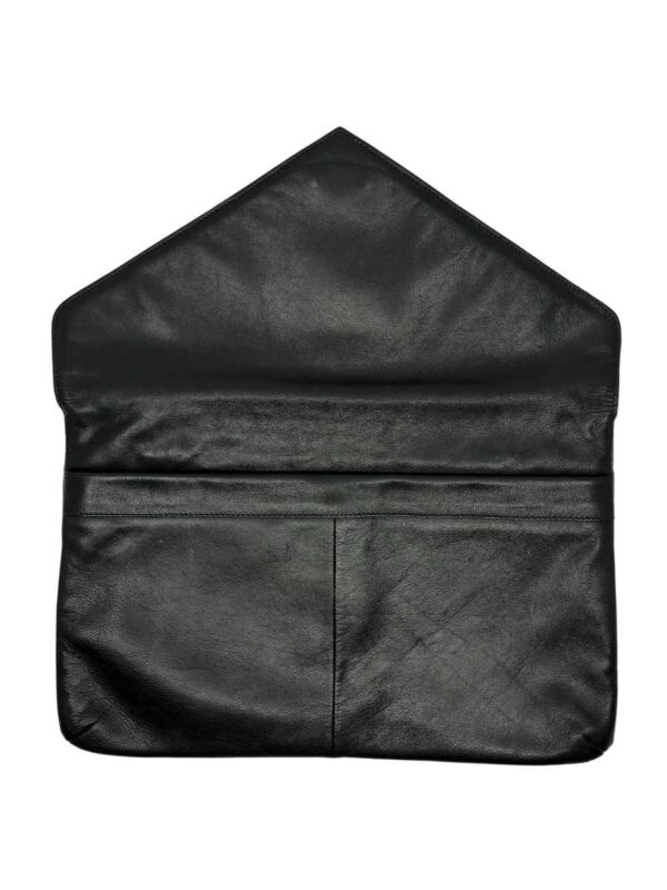 Large leather clutch black - Image 5