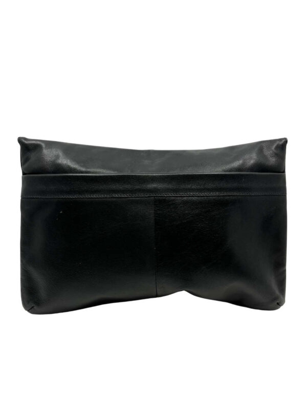 Large leather clutch black - Image 2