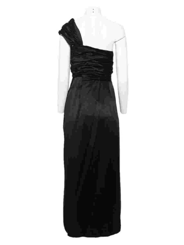 Haute Couture Corsagen Kleid Seiden Satin, schwarz – Bild 4