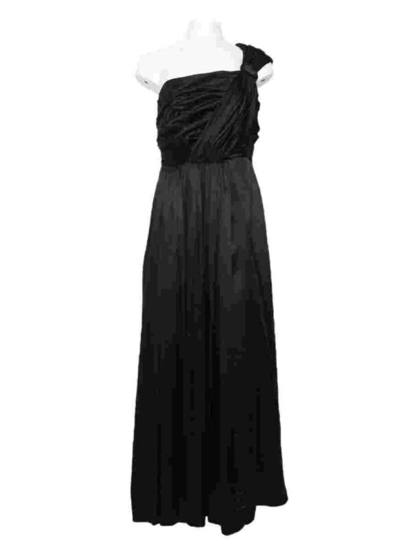 Haute Couture Corsagen Kleid Seiden Satin, schwarz