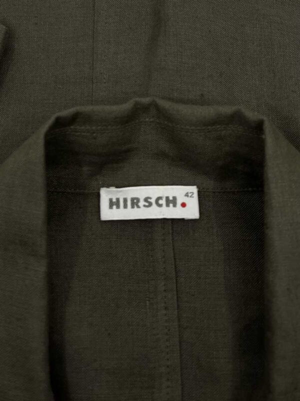 Hirsch Jacke leinen, olive – Bild 4