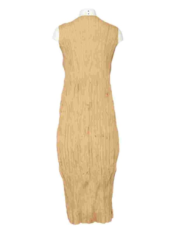 Issey Miyake Vintage Kleid, ocker – Bild 3