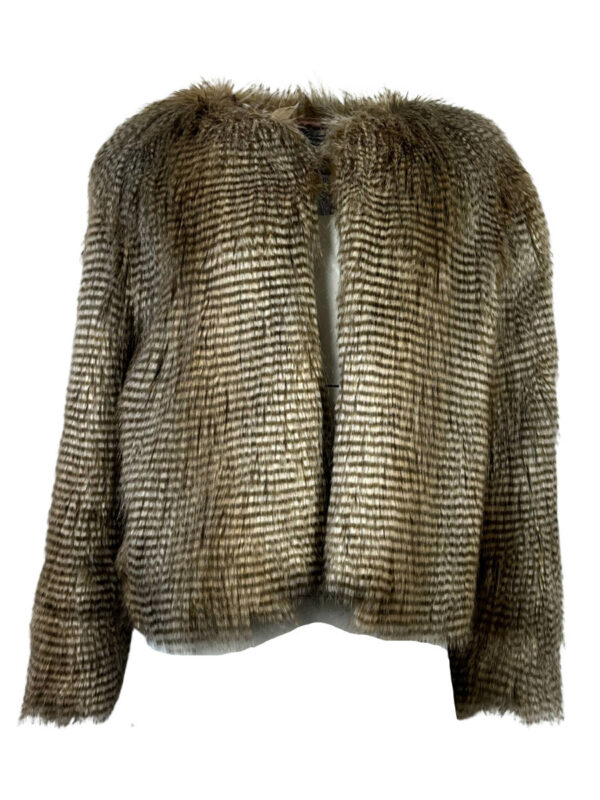 Jeff Gallano Kunstpelz Jacke, beige