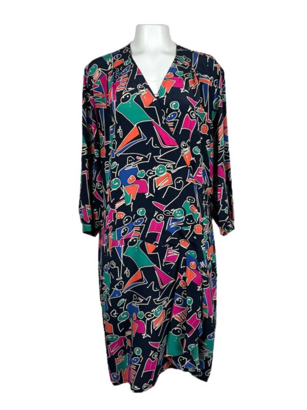 Kometa Kleid Seide, bunt