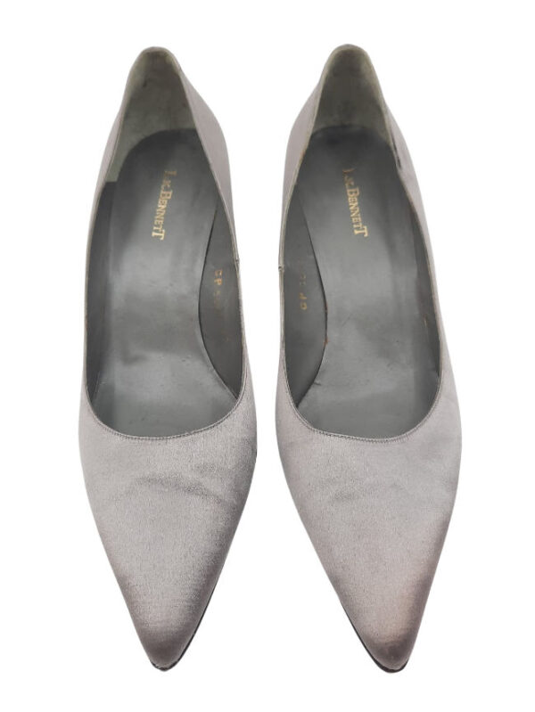 L.K. Bennett High Heels, silber satin