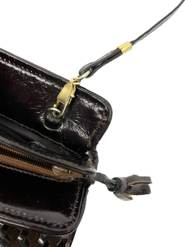 Mädler Tasche Leder geflochten, braun