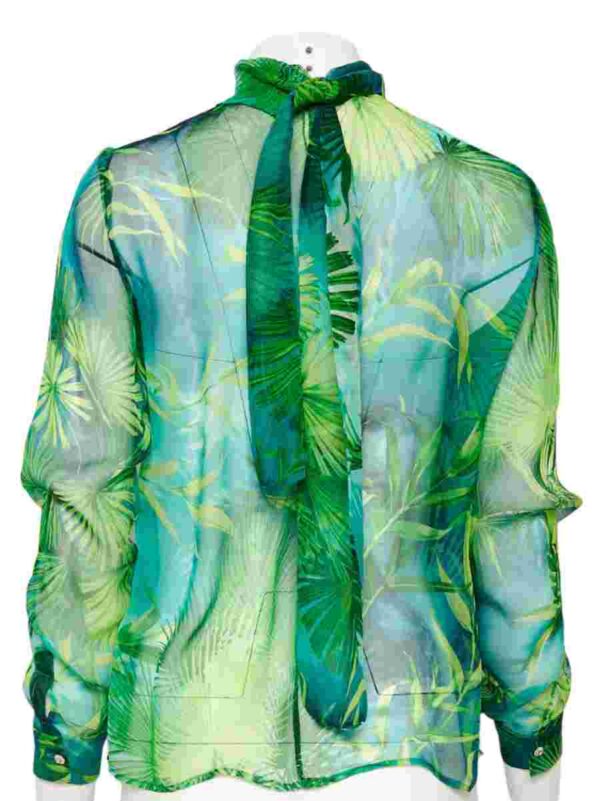 Mousseline Seiden Bluse Versace, grün