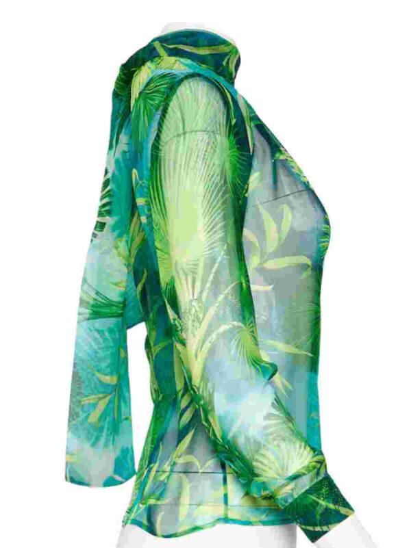 Mousseline Seiden Bluse Versace, grün – Bild 2