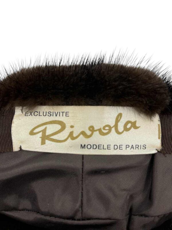 60's Mink Hat, dark brown - Image 4