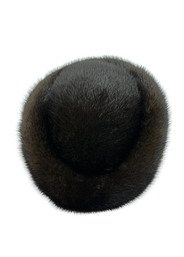 60's Mink Hat, dark brown - Image 3