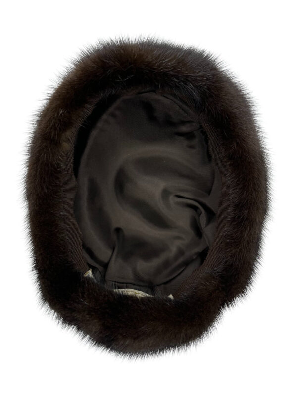 60's Mink Hat, dark brown - Image 2