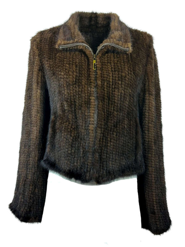 Nerzjacke, dunkelbraun
