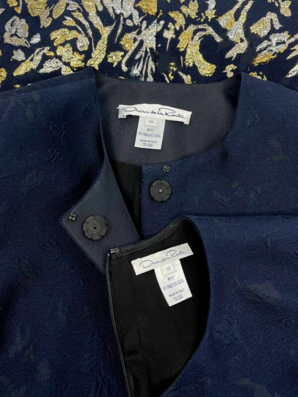 Oscar de la Renta Ensamble Matelasse, nachtblau-gold