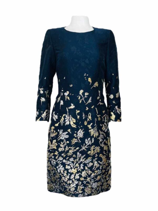 Oscar de la Renta Ensamble Matelasse Panneau, nachtblau-gold – Bild 3