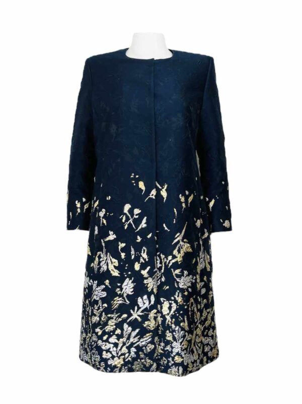 Oscar de la Renta Ensamble Matelasse Panneau, nachtblau-gold