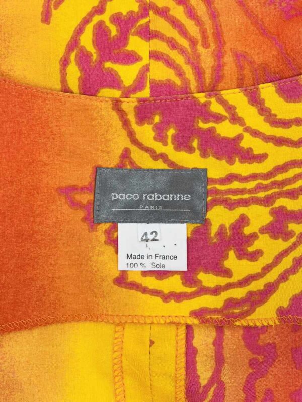 Paco Rabanne Seidenkleid, bunt