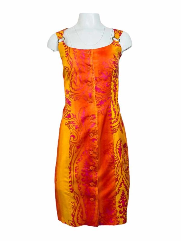 Paco Rabanne Seidenkleid, bunt