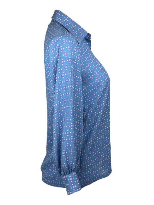 Pierre Cardin Bluse Seide, hellblau – Bild 2