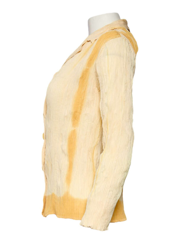 Plissierte Bluse Issey Miyake shibori, beige – Bild 3