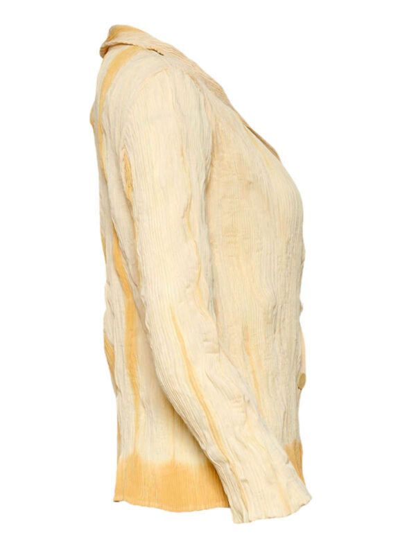 Plissierte Bluse Issey Miyake shibori, beige – Bild 2