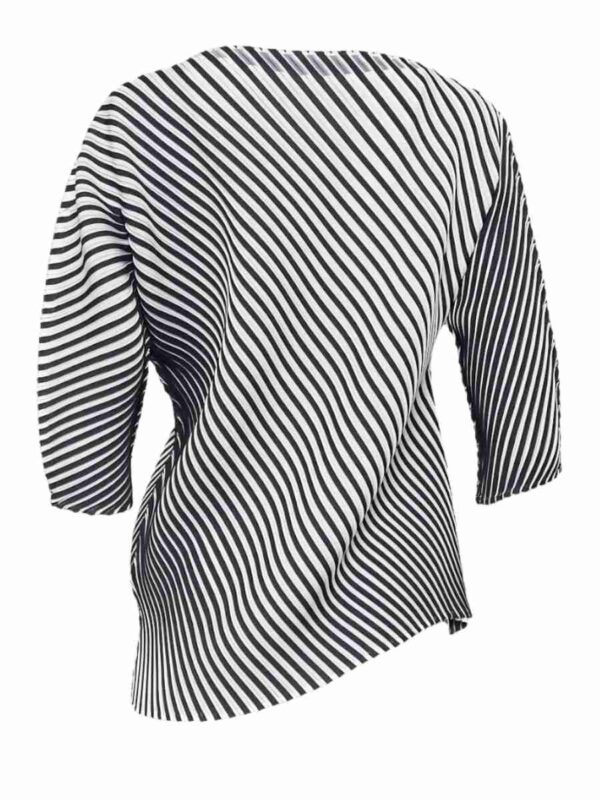 Pullover plissiert Issey Miyake, schwarz weiss – Bild 3