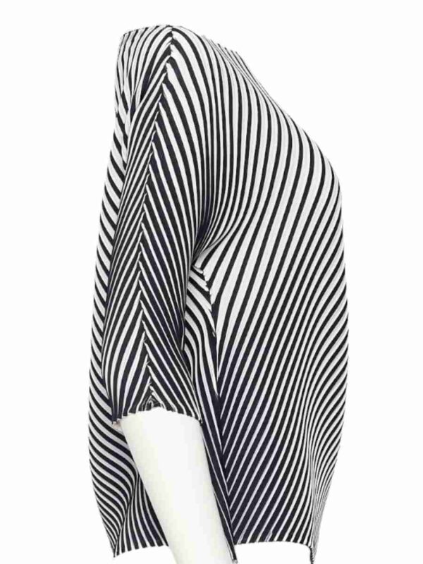 Pullover plissiert Issey Miyake, schwarz weiss – Bild 2