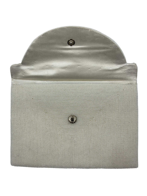 Rocailles Beads Clutch, white - Image 4