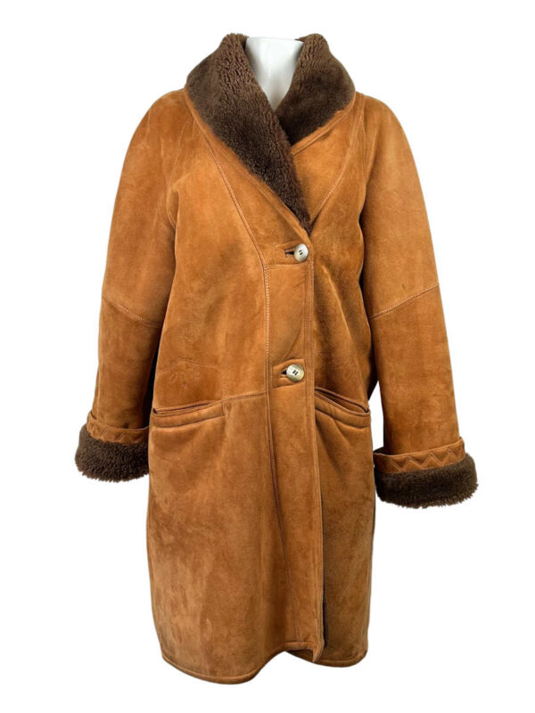 Shearling Mantel, braun
