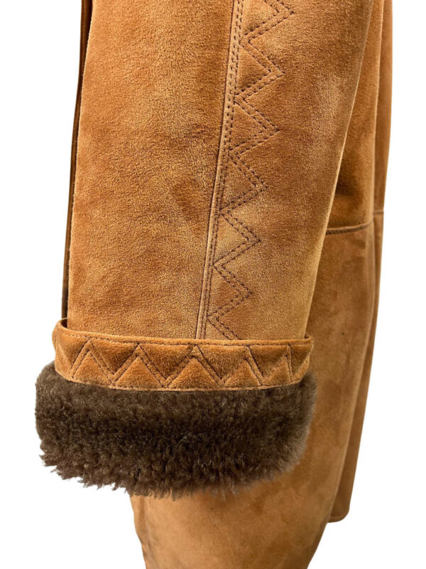 Shearling coat, brown - Image 2
