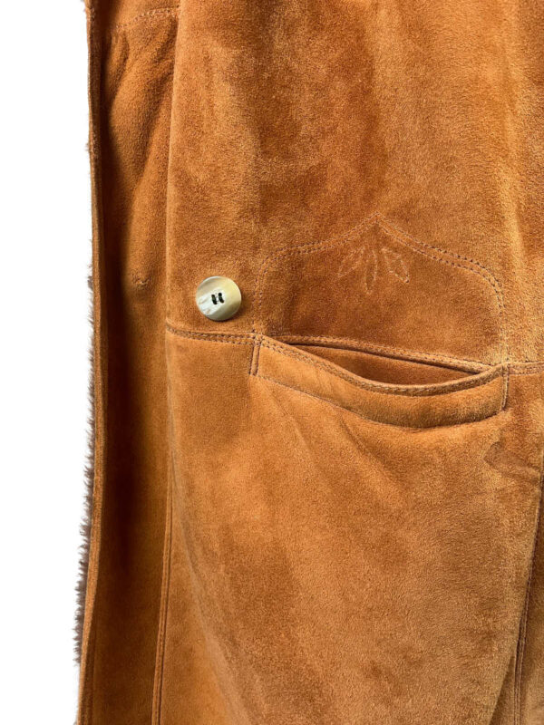 Shearling coat, brown - Image 3
