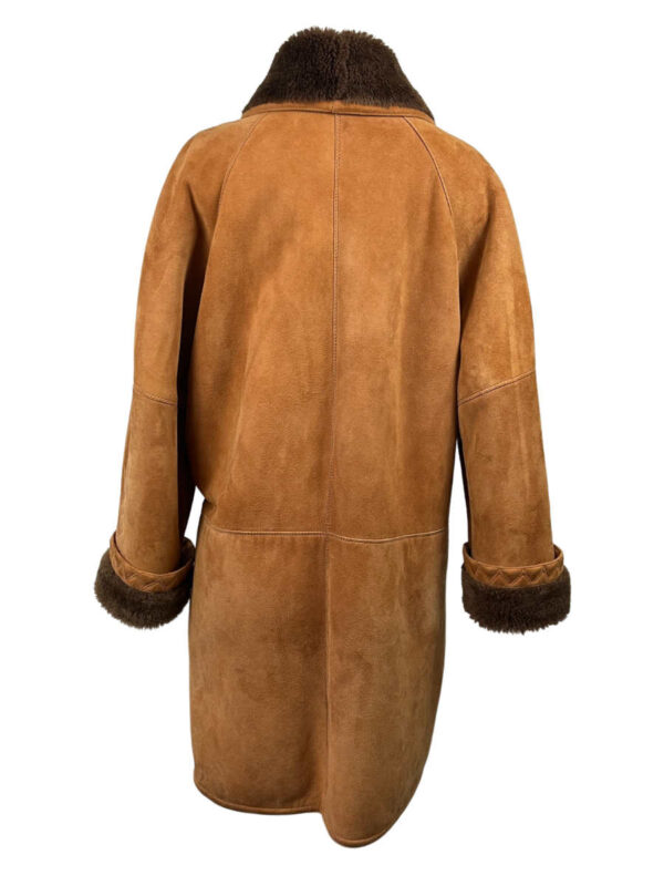 Shearling coat, brown - Image 4