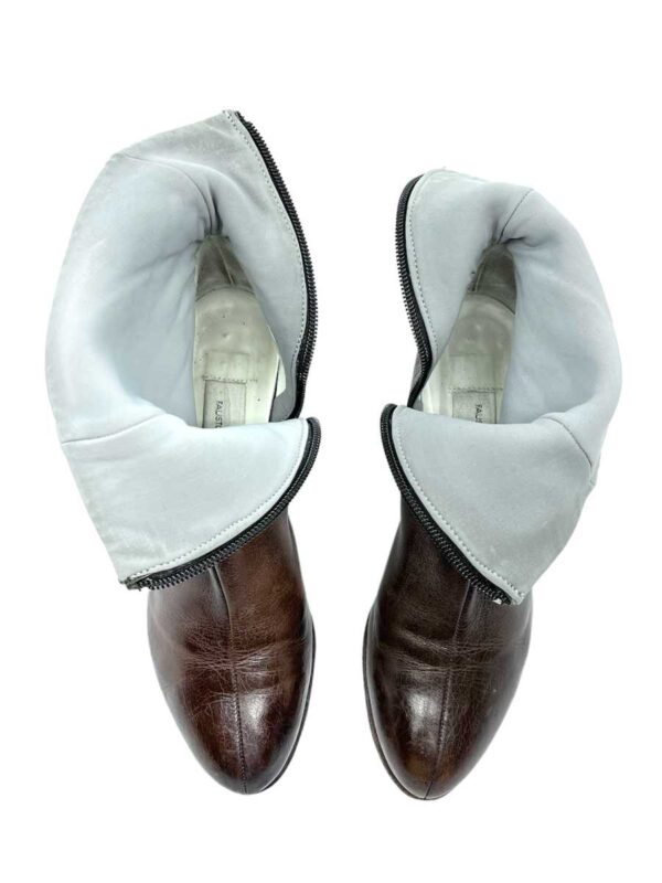 Fausto Santini Boxcalf leather ankle boots, brown - Image 5