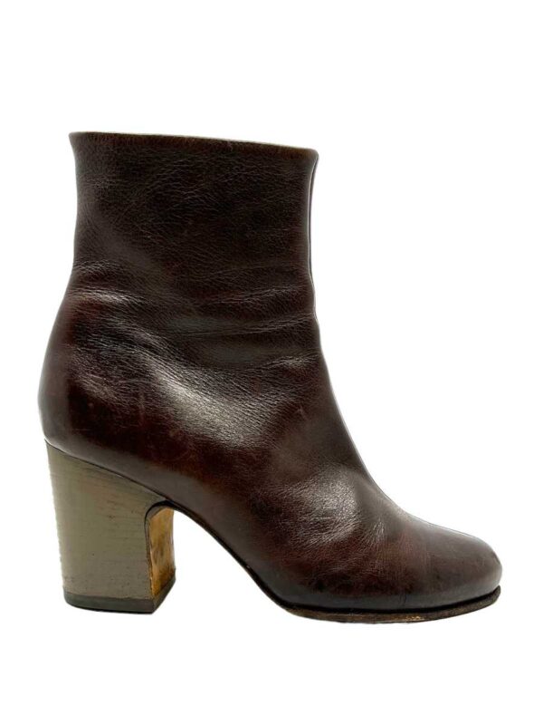 Fausto Santini Boxcalf leather ankle boots, brown - Image 2