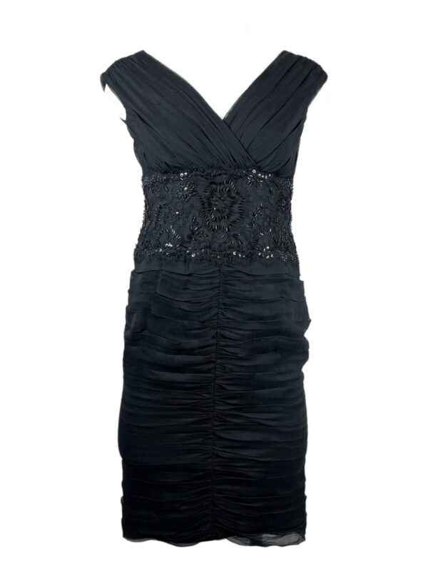 Tadashi Shoji Coctailkleid Seide, schwarz