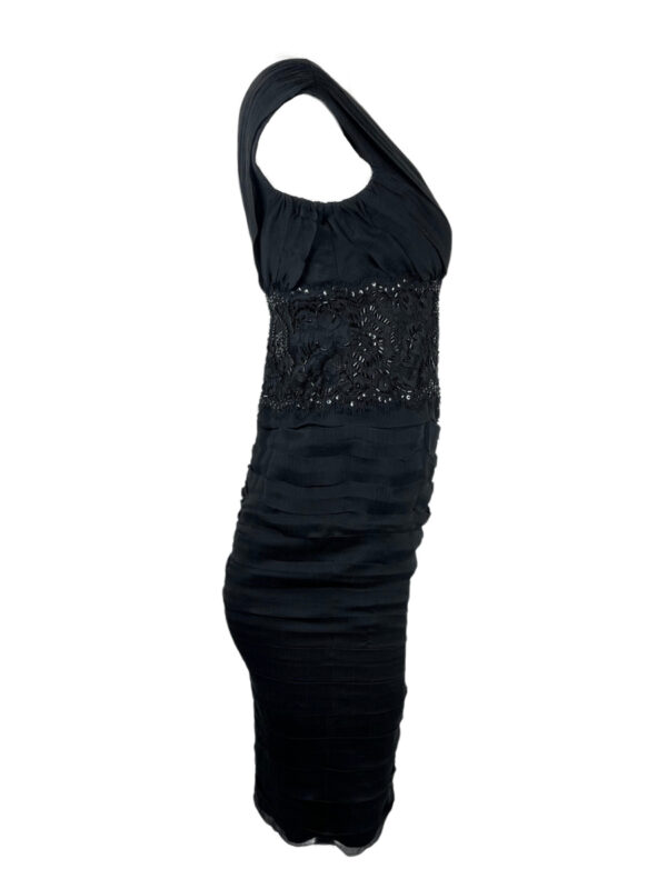 Tadashi Shoji Coctailkleid Seide, schwarz – Bild 6