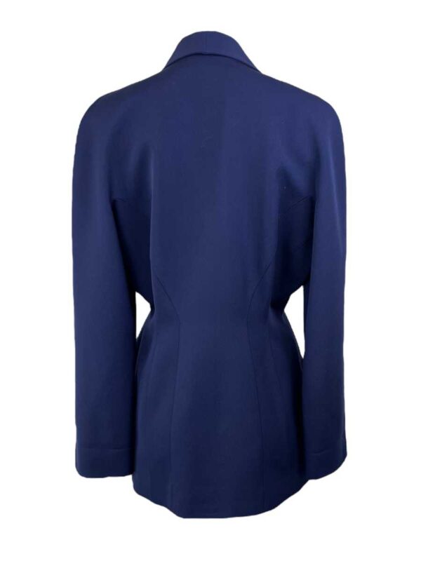 Thierry Mugler Jacke Wolle, dunkel blau – Bild 3
