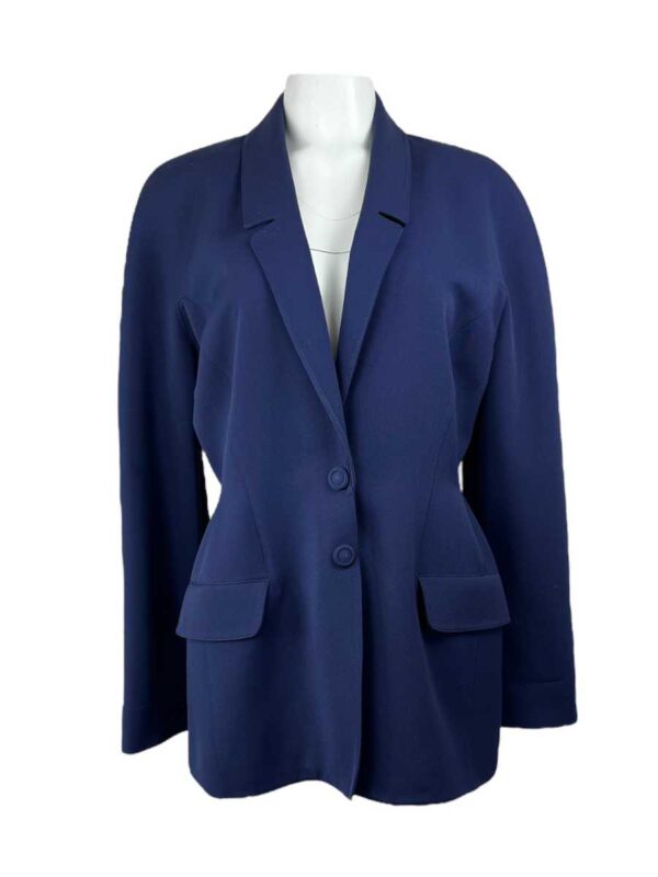 Thierry Mugler Jacke Wolle, dunkel blau