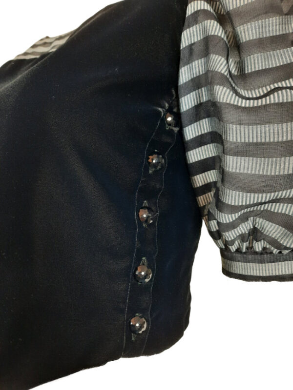 Valentino ensemble, silk, black-gray - Image 3