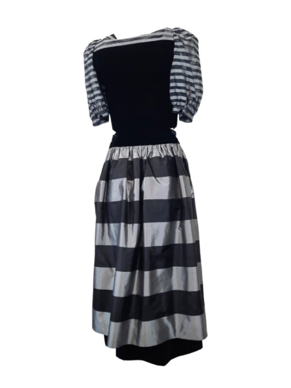Valentino ensemble, silk, black-gray - Image 2