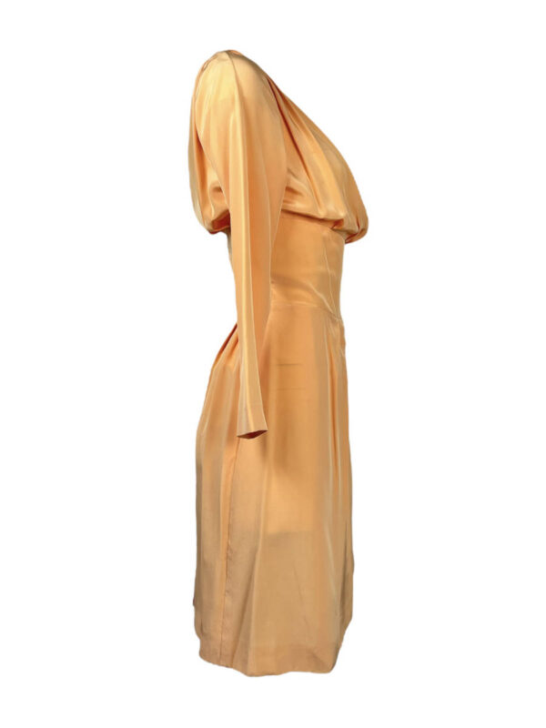 Verena Coctailkleid Seide, lachs – Bild 3
