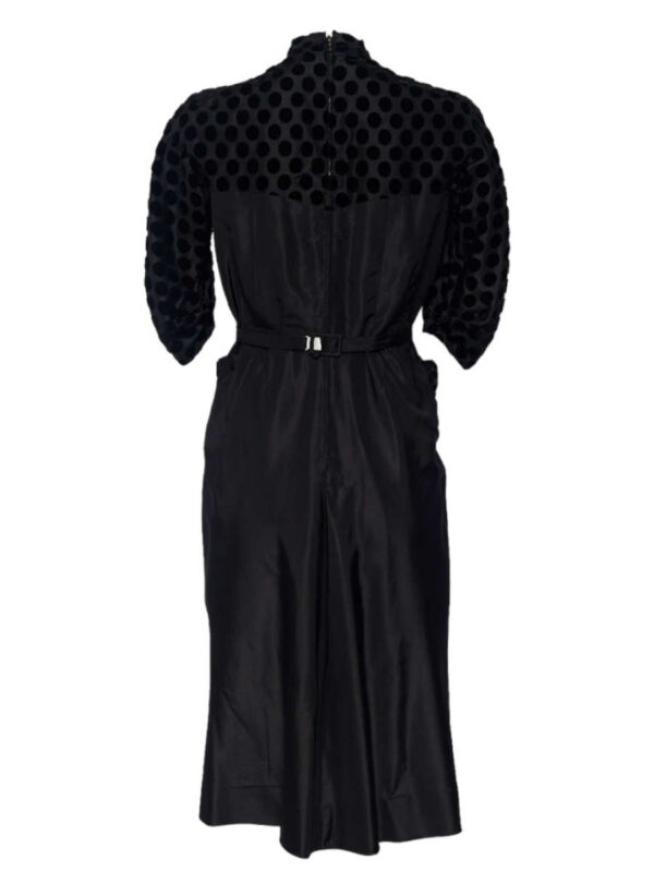 Vintage Abendkleid Samt, schwarz