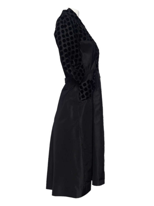 Vintage evening dress velvet, black - Image 2